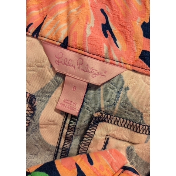 Lilly Pulitzer Ellie Shorts Navy Gimme Some Leg - Picture 7 of 8